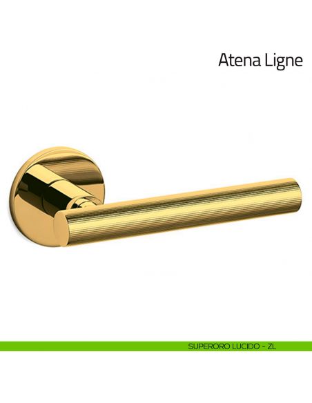 Maniglia per porta Atena Ligne Olivari bassa superoro  lucido