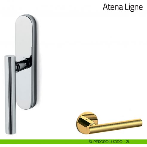 Maniglia per finestra cremonese Atena Ligne Olivari superoro lucido