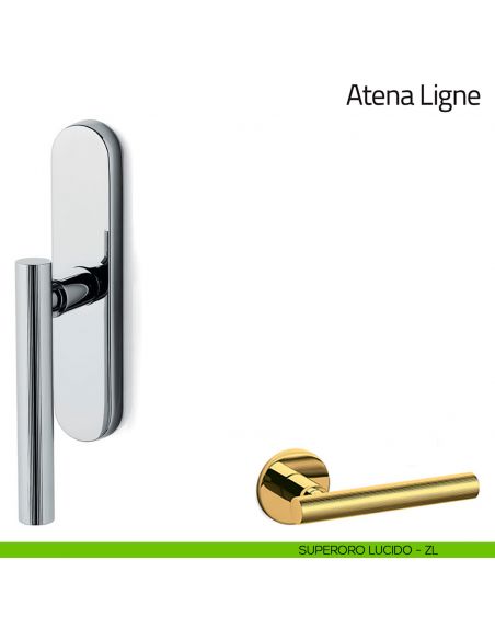 Maniglia per finestra cremonese Atena Ligne Olivari superoro lucido
