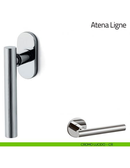 Maniglia per finestra martellina DK Atena Ligne Olivari bassa cromo lucido