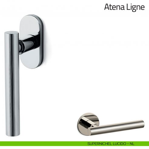 Maniglia per finestra martellina DK Atena Ligne Olivari bassa supernichel lucido
