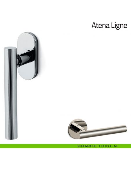 Maniglia per finestra martellina DK Atena Ligne Olivari bassa supernichel lucido