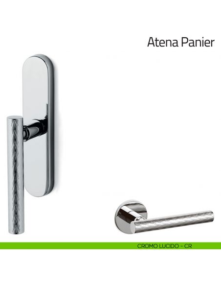 Maniglia per finestra cremonese Atena Panier Olivari cromo lucido