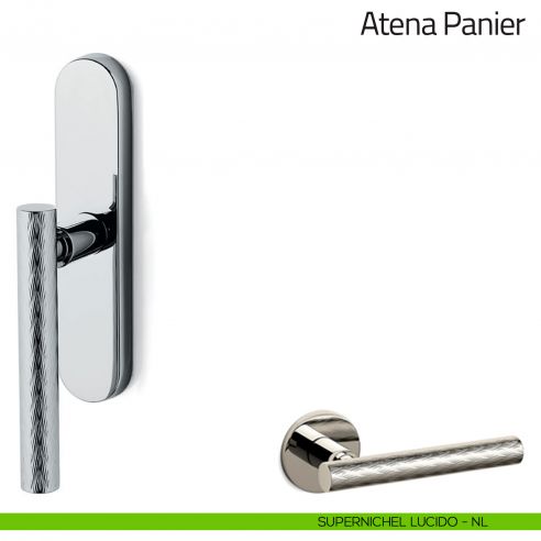 Maniglia per finestra cremonese Atena Panier Olivari supernichel lucido