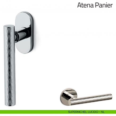 Maniglia per finestra martellina DK Atena Panier Olivari bassa supernichel lucido