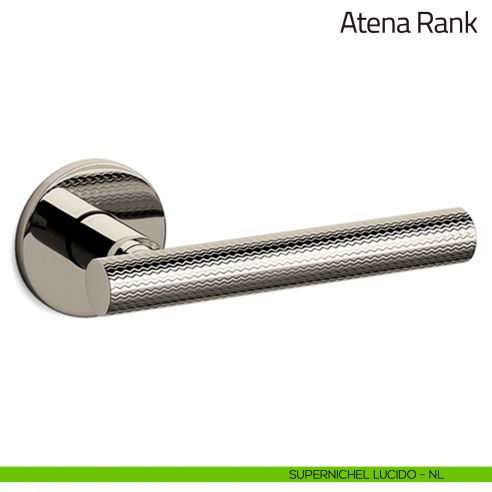 Maniglia per porta Atena Rank Olivari bassa supernichel lucido