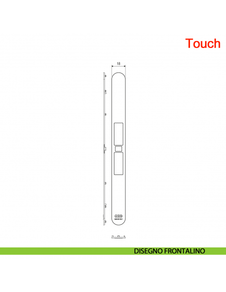 AGB Touch & Close ritenuta magnetica regolabile con chiusura per porta disegno frontali
