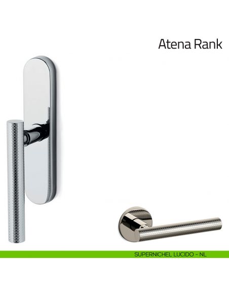 Maniglia per finestra cremonese Atena Rank Olivari supernichel lucido