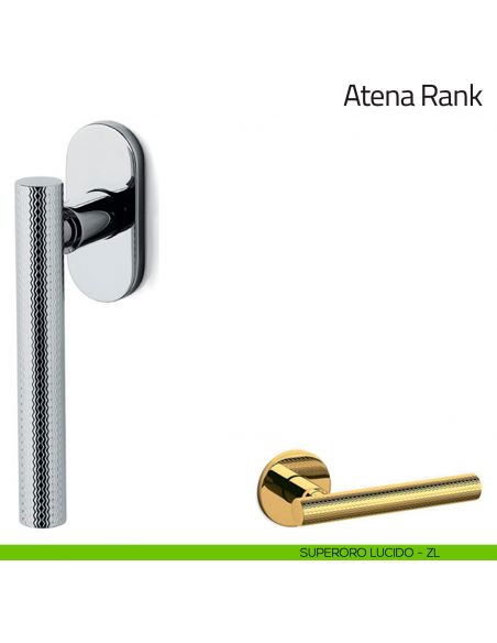 Maniglia per finestra martellina DK Atena Rank Olivari bassa superoro lucido