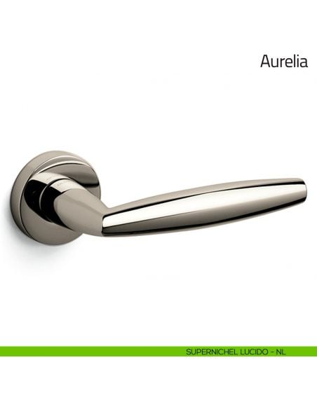 Maniglia per porta Aurelia Olivari supernichel lucido
