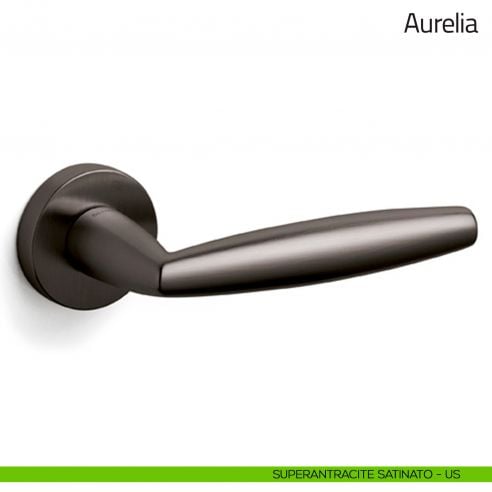 Maniglia per porta Aurelia Olivari superantracite satinato