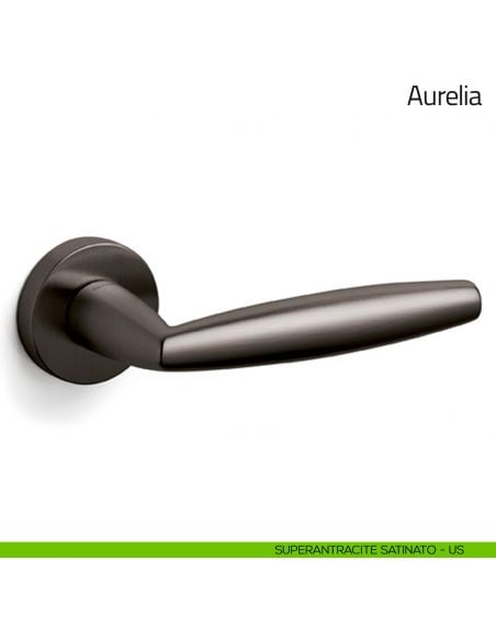 Maniglia per porta Aurelia Olivari superantracite satinato