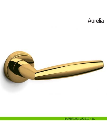 Maniglia per porta Aurelia Olivari superoro lucido