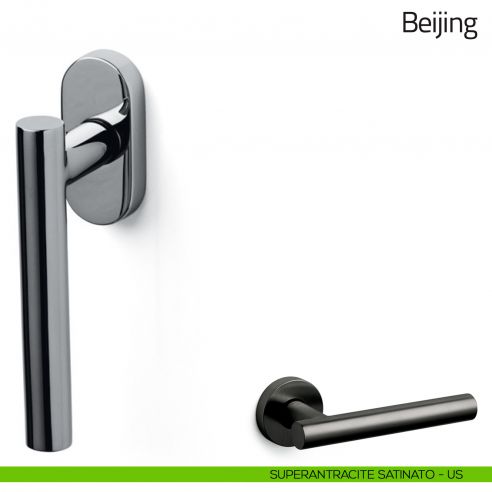 Maniglia per finestra martellina DK Beijing Olivari superantracite satinato