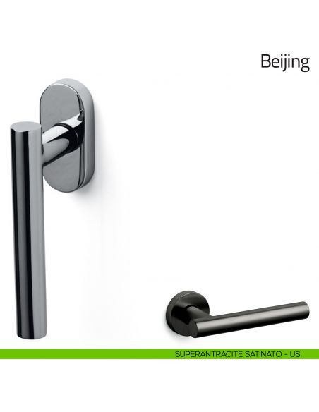 Maniglia per finestra martellina DK Beijing Olivari superantracite satinato