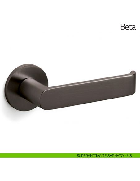 Maniglia per porta Beta Olivari bassa superantracite satinato