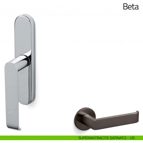 Maniglia per finestra cremonese Beta Olivari superantracite satinato