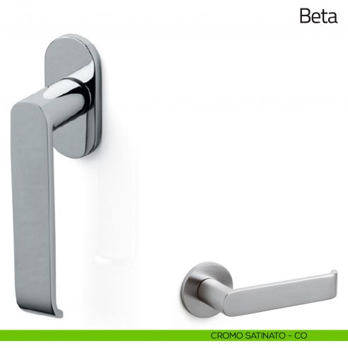 Maniglia per finestra martellina DK Beta Olivari cromo satinato