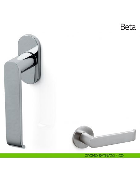 Maniglia per finestra martellina DK Beta Olivari cromo satinato