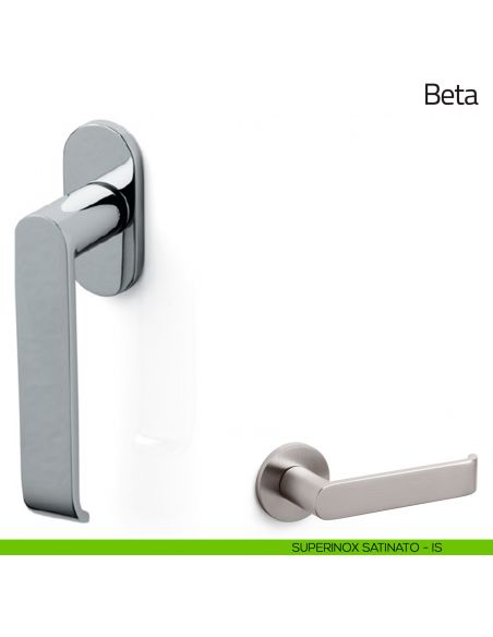 Maniglia per finestra martellina DK Beta Olivari superinox satinato