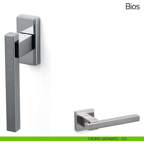 Maniglia per finestra martellina DK Bios Olivari cromo satinato