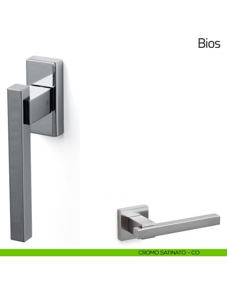 Maniglia per finestra martellina DK Bios Olivari cromo satinato