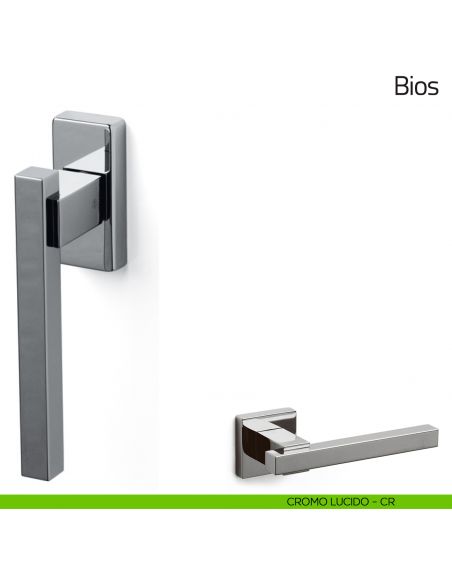 Maniglia per finestra martellina DK Bios Olivari cromo lucido