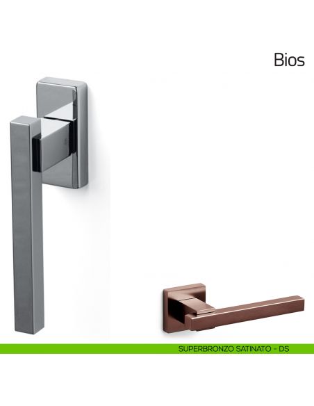 Maniglia per finestra martellina DK Bios Olivari superbronzo satinato