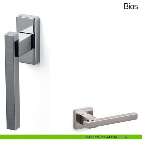 Maniglia per finestra martellina DK Bios Olivari superinox satinato