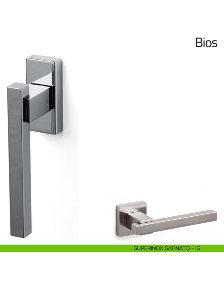 Maniglia per finestra martellina DK Bios Olivari superinox satinato