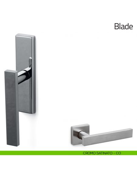 Maniglia per finestra cremonese Blade Olivari cromo satinato