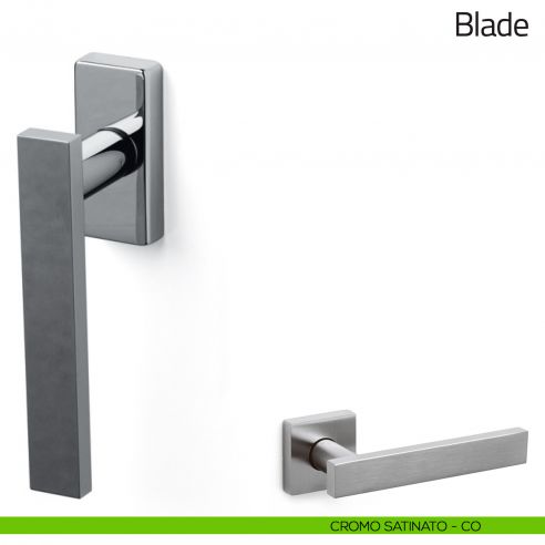 Maniglia per finestra martellina DK Blade Olivari cromo satinato