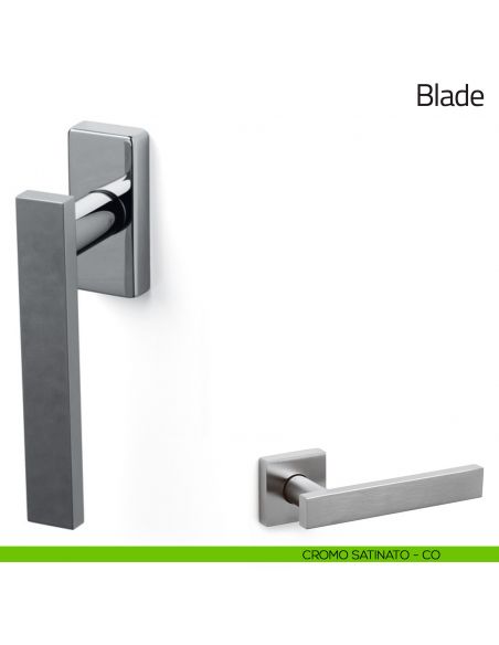 Maniglia per finestra martellina DK Blade Olivari cromo satinato
