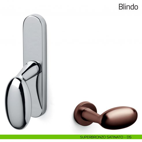 Maniglia per finestra cremonese Blindo superbronzo satinato
