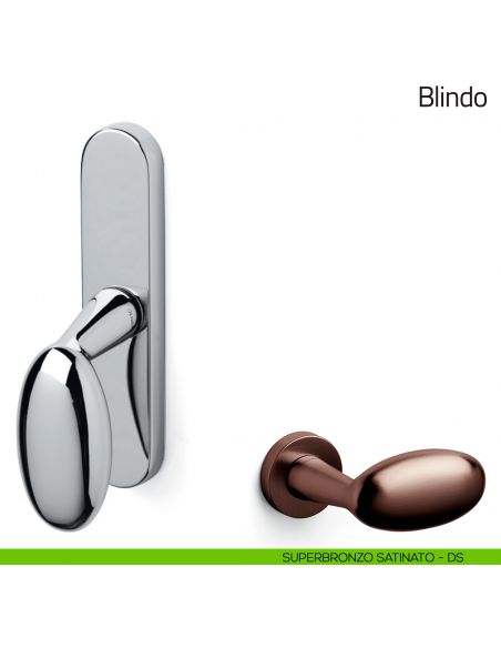 Maniglia per finestra cremonese Blindo superbronzo satinato