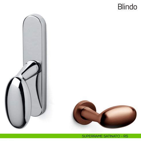 Maniglia per finestra cremonese Blindo superrame satinato