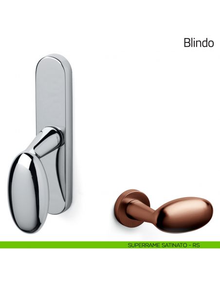 Maniglia per finestra cremonese Blindo superrame satinato