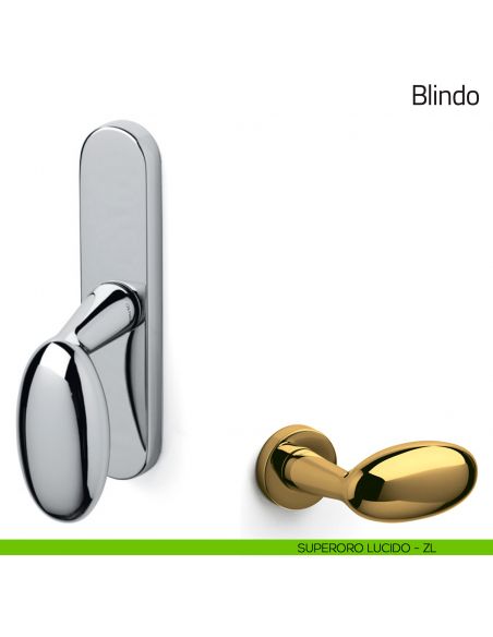 Maniglia per finestra cremonese Blindo Olivari superoro lucido