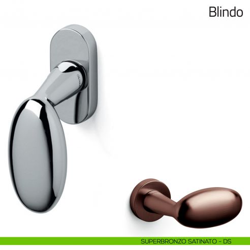 Maniglia per finestra martellina DK Blindo Olivari superbronzo satinato
