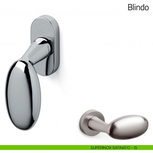 Maniglia per finestra martellina DK Blindo Olivari superinox satinato