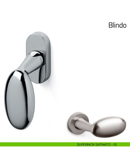 Maniglia per finestra martellina DK Blindo Olivari superinox satinato