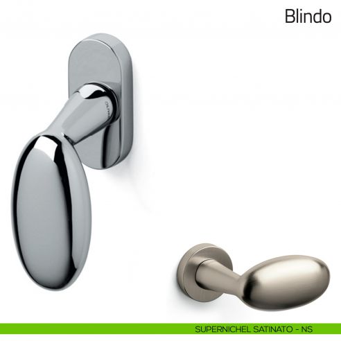 Maniglia per finestra martellina DK Blindo Olivari supernichel satinato