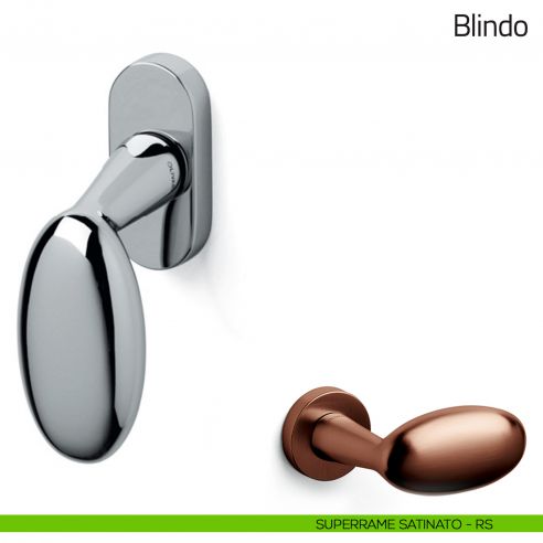 Maniglia per finestra martellina DK Blindo Olivari superrame satinato