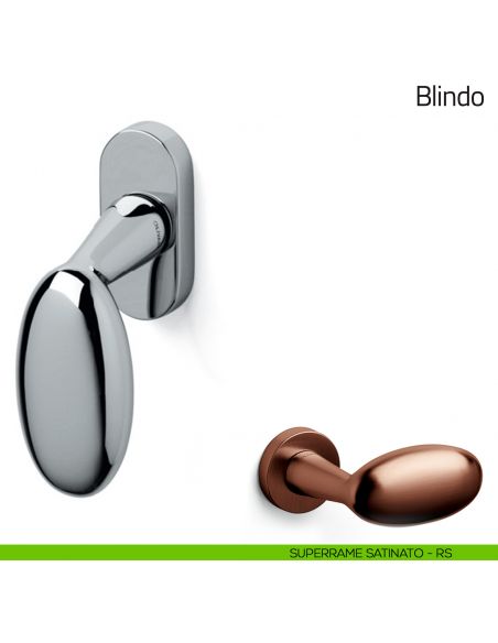 Maniglia per finestra martellina DK Blindo Olivari superrame satinato