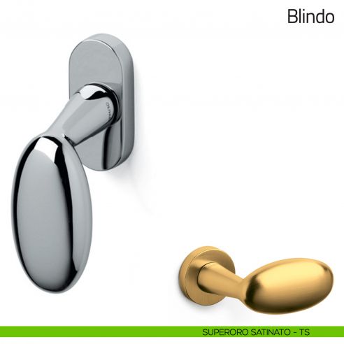 Maniglia per finestra martellina DK Blindo Olivari superoro satinato