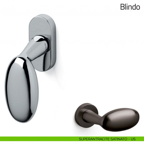 Maniglia per finestra martellina DK Blindo Olivari superantracite satinato