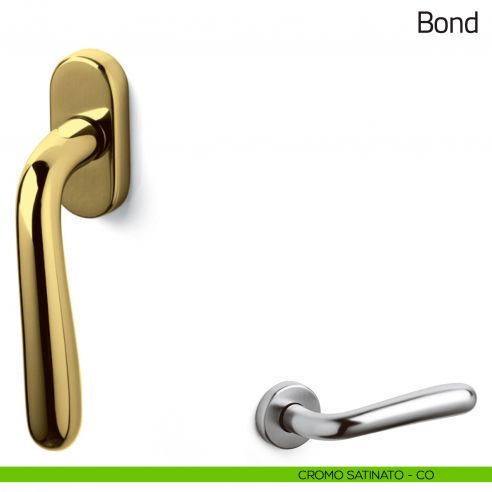Maniglia per finestra martellina DK Bond Olivari cromo satinato