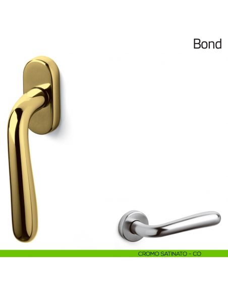 Maniglia per finestra martellina DK Bond Olivari cromo satinato