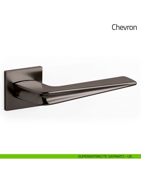 Maniglia per porta Chevron Olivari superantracite satinato