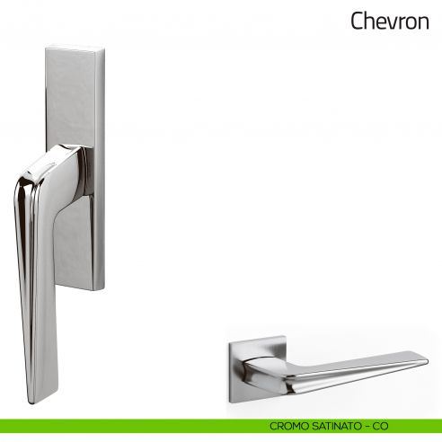 Maniglia per finestra cremonese Chevron Olivari cromo satinato